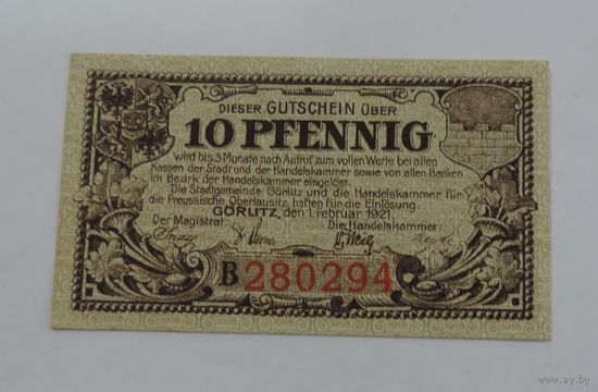 10 пфеннигов 1921 г. (Нотгельд) Германия.