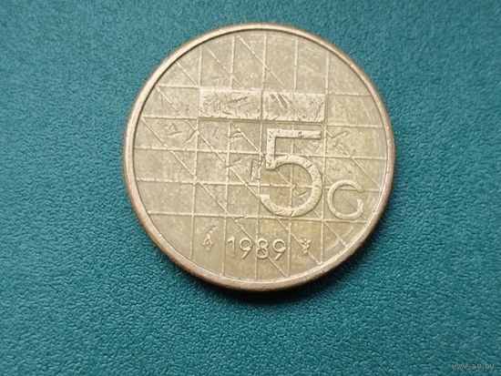 5 гульденов Нидерланды.