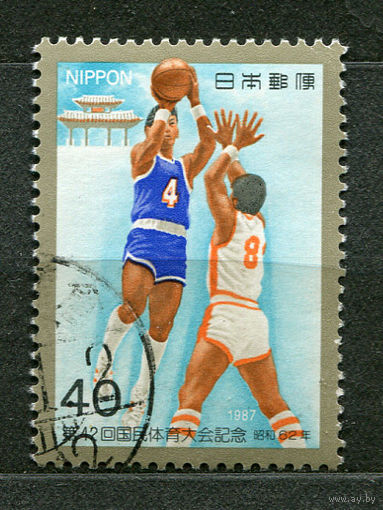 Спорт. Баскетбол. Япония. 1987. Полная серия 1 марка