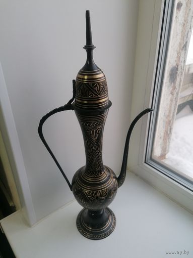 Кувшин Кумган, большой, Индия, латунь