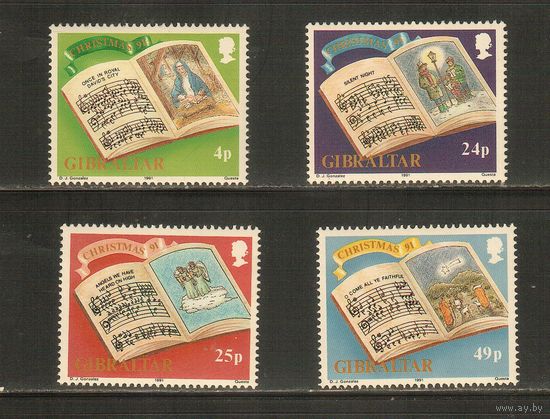 Гибралтар-1991(Мих.628-631) , **    , Рождество (полная серия)