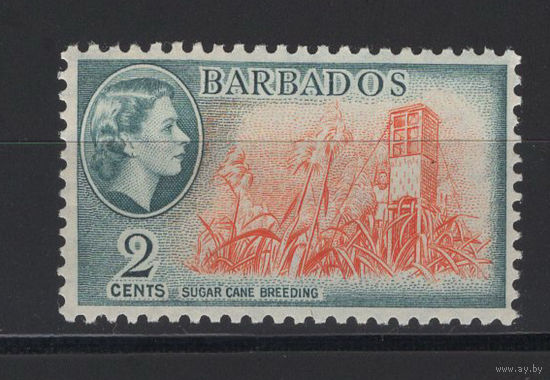 Барбадос / Barbados 1953** Сахарный тросник, Елизавета II (Mi#204)