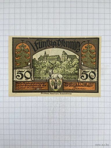 Нотгельд 50 пфеннигов Германия Ильзенбург-0501