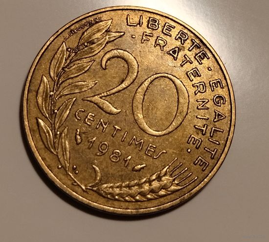Франция. 20 сантимов 1981