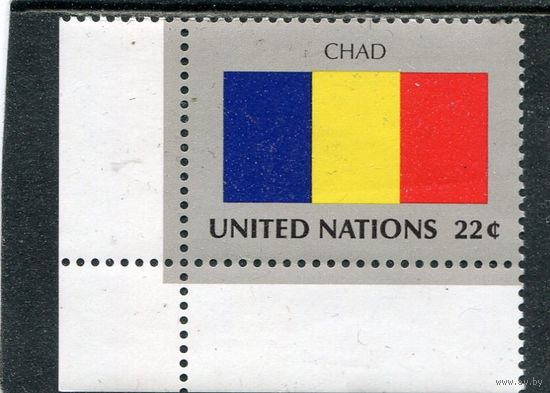 США. ООН Нью-Йорк. Флаг Чада