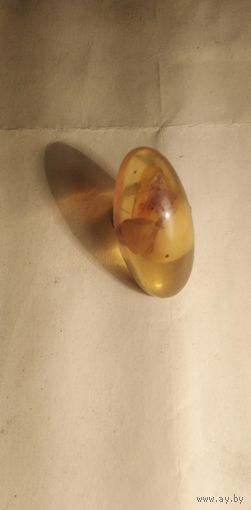 Кольцо серебро с янтарем