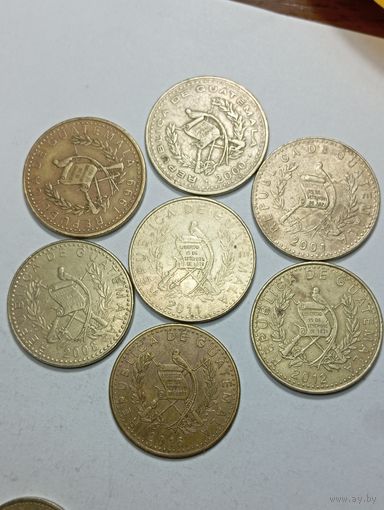 Гватемала 1 кетсаль 1999 , 2000 , 2001 , 2008 , 2011 , 3012 , 2016 года .