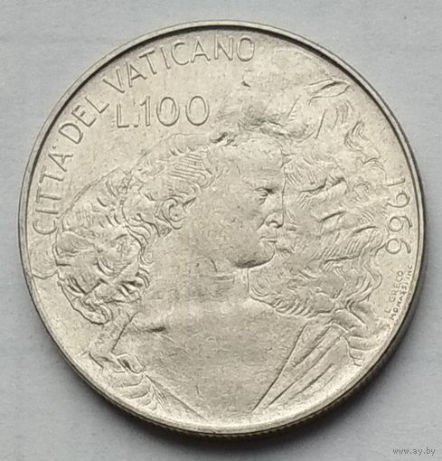 Ватикан 100 лир 1966 г.