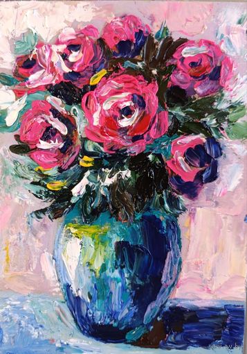 Картина мастихином, масло