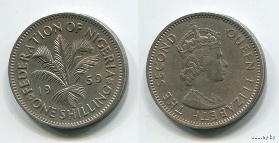 Нигерия. 1 шиллинг (1959, XF)
