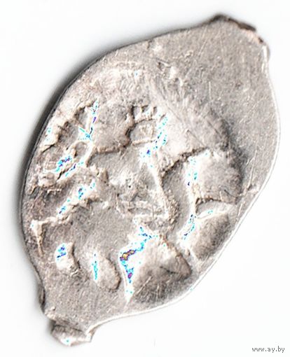 Деньга 1505-1533 Василий III Иоаннович Бюст штемпель монеты Ивана III чеканка в Москве _состояние VF/ХF