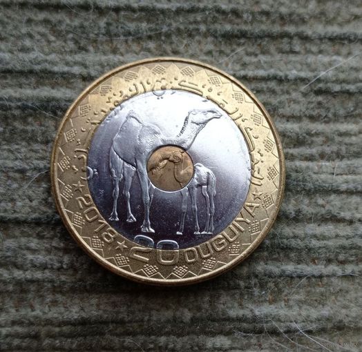 Werty71 Мавритания 20 угий 2018 Исламская Республика Мавритания верблюды Биметалл Триметалл