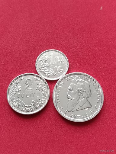 1 лит 1925 , 2 лита 1925 , 5 лит 1936 Йонас Басанавичюс супер лот .
