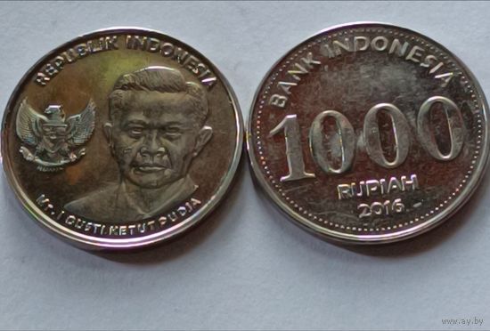Индонезия. 1000 рупий 2016 года.