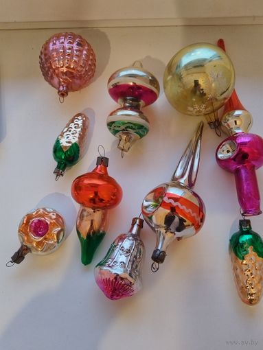 Ёлочные игрушки из СССР. 10шт.