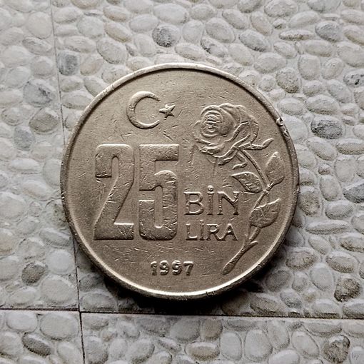 25000 лир 1997 года. Турция. Турецкая республика.