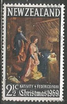 Новая Зеландия. Рождество. 1968г. Mi#491.