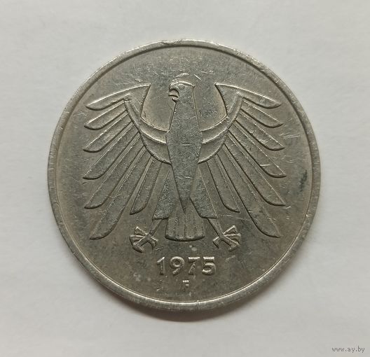 Германия 5 марок, 1975  год F