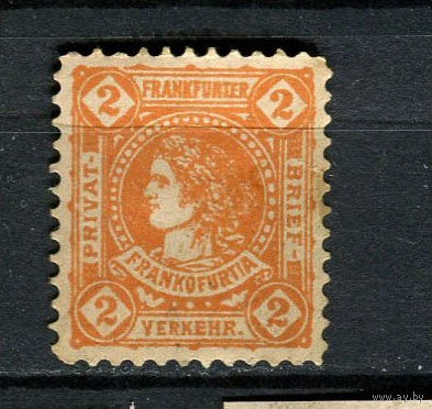 Германия - Франкфурт (A.) - Местные марки - 1887/1899 - Аллегория 2Pf - [Mi.10b] - 1 марка. MH.  (Лот 88CY)