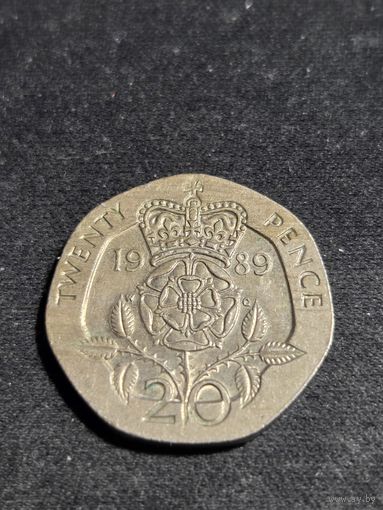 ВЕЛИКОБРИТАНИЯ 20 пенсов 1989