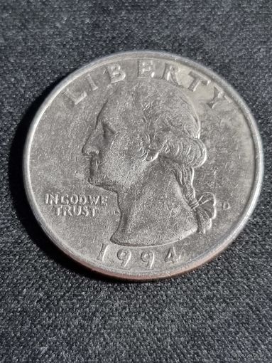 США 25 центов 1994  D