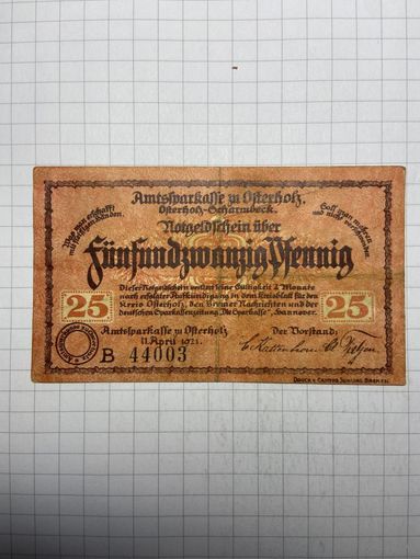 Нотгельд 25 пфеннигов Германия -3012