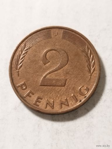 Германия 2 пфенинга 1991 J