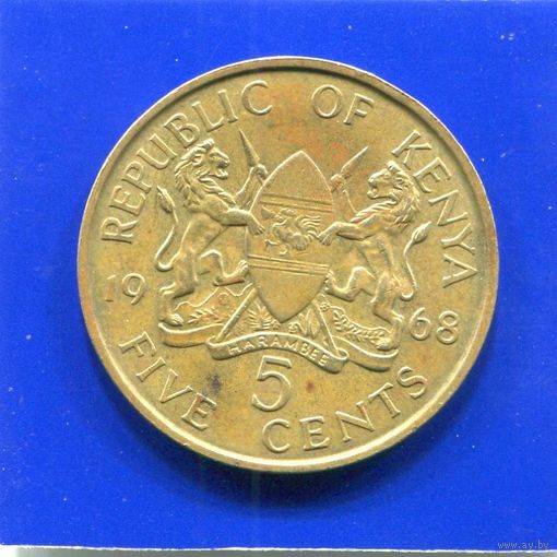 Кения 5 центов 1968