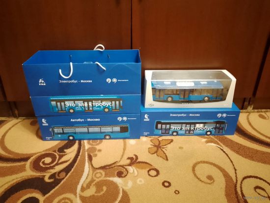 1:43 Мосгортранс Автобус, Электробус. Камаз Нефаз 5299, Маз 203 SSM, Газ Лиаз 6274, Камаз Нефаз 6282