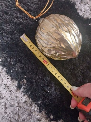 Большой кремлёвский орех игрушка ёлочная СССР стекло не бита не реставрирована