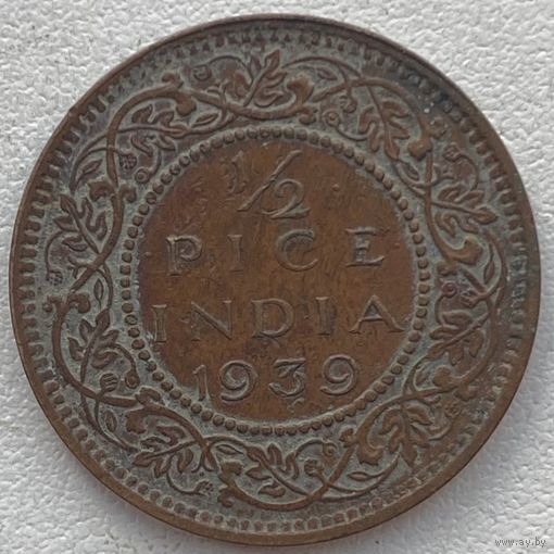 Британская Индия 1/2 пайса 1939 г.