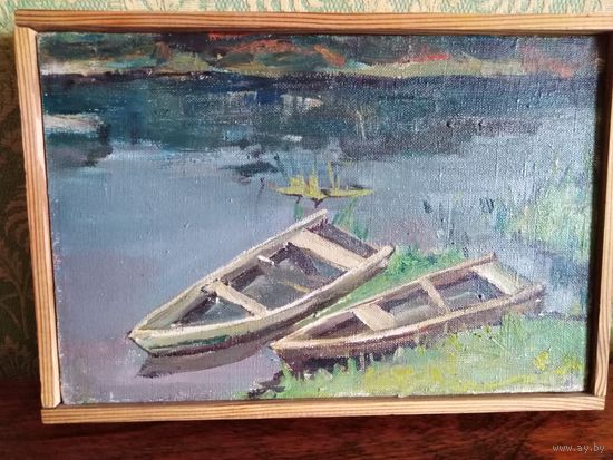 Бржозовский Г.Ф. "Лодки" холст масло