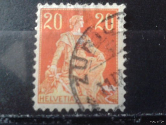 Швейцария 1908 Швейцария сидит 20с