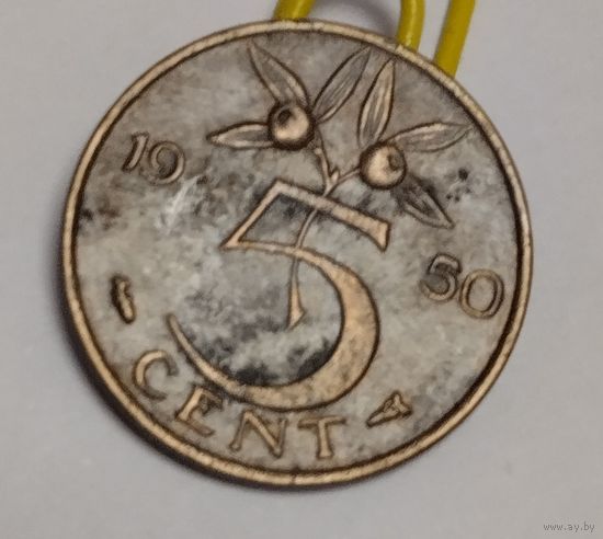 Нидерланды 5 центов, 1950