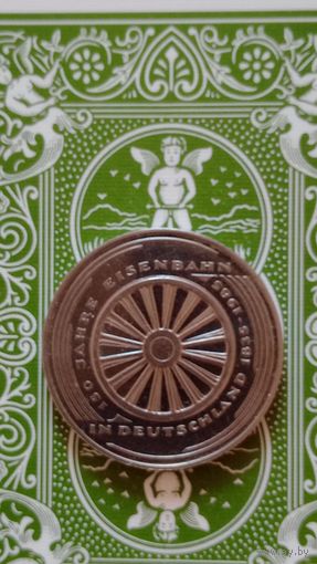 Германия 5 марок 1985 железной дороги 150 лет