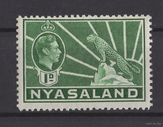 1938 Ньясаленд /NYASALAND** 1d Леопард, Георг VI
