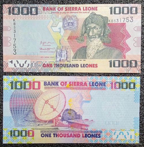 1000 леоне Сьерра-Леоне 2021 г. UNC