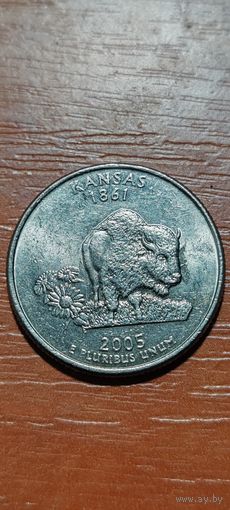 США Штаты и территории 25 центов (квотер) Канзас 2005
