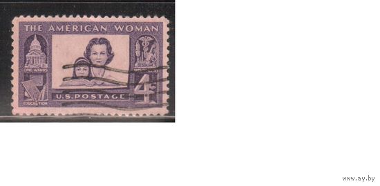 США-1960, (Мих.780) , гаш. , Женщины Америки (одиночка)