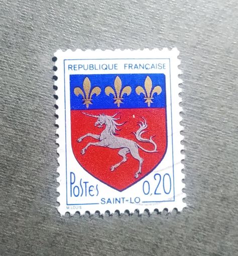 Марка Франция 1966 год Герб города Сент-Ло