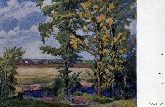 Открытка, почтовая карточка, 1952г. "ДУБКИ"  худ. Щегаль. изд Сов. художник