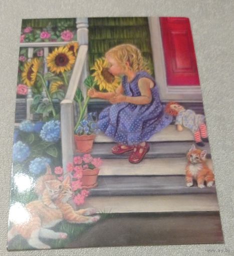 Посткроссинг. Открытка. 500 экз. Прошла почту. Штемпель.