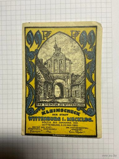 Нотгельд 99 пфеннигов -2712