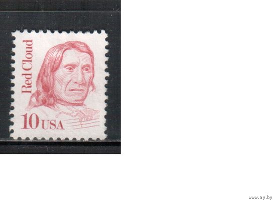США-1987, (Мих.1940), * (без клея), Стандарт, Личности, Индейцы (одиночка),