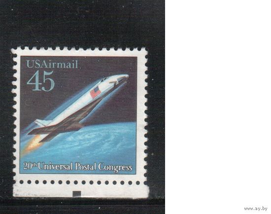 США-1989, (Мих.2068),   * (без клея) ,Почтовый конгресс, Космос,