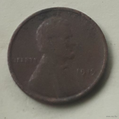 1 цент 1919 США МД Филадельфия