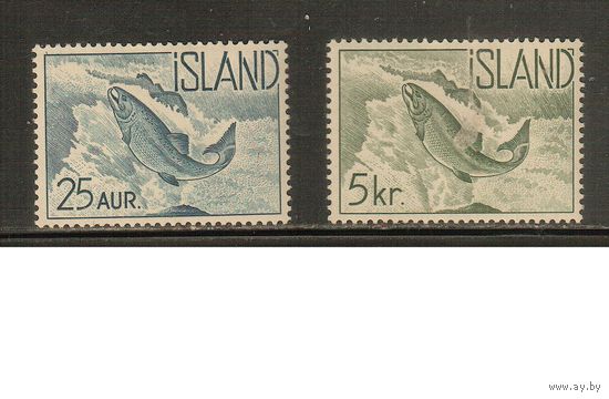 Исландия-1959(Мих.335,338) , ** , Морская Фауна, Рыбы
