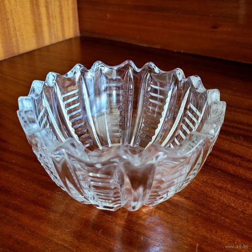 Ваза для сервировки/конфетница, хрусталь.