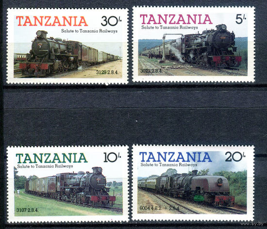 Танзания - 1985г. - Локомотивы - полная серия, MNH [Mi 268-271] - 4 марки