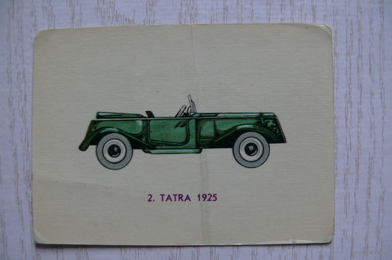 Календарик, 1982, Автомобиль Tatra 1925г., из серии "Ретро-автомобили" (изд. Литва).